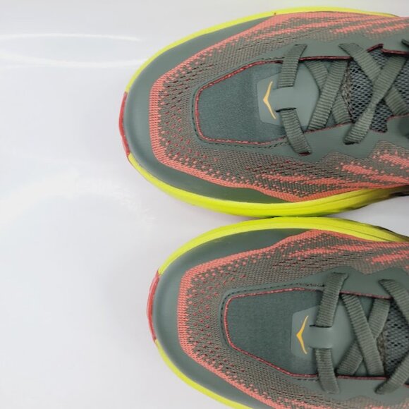Hoka One One Men\'s Olive Dark Red Speedgoat 5 Mesh‎ Athletic Running Shoes 10 2E
